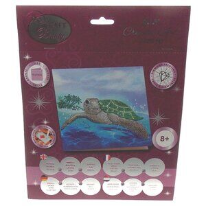 Craft Buddy DIY Sea Turtle Crystal Art Greeting Card Kit 7x7 Birthday Kids Gift